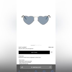 Saint Laurent loulou sl301 silver